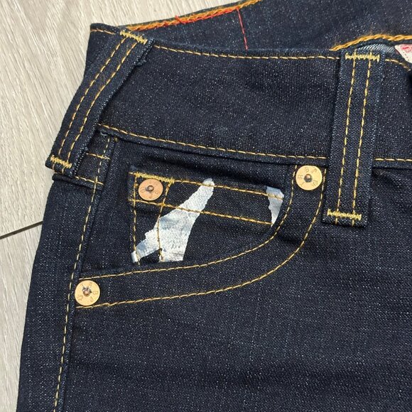 True Religion Joey Twisted Seam Flared Women's Low Rise Denim Jeans - Size 26x34 - Picture 8 of 10